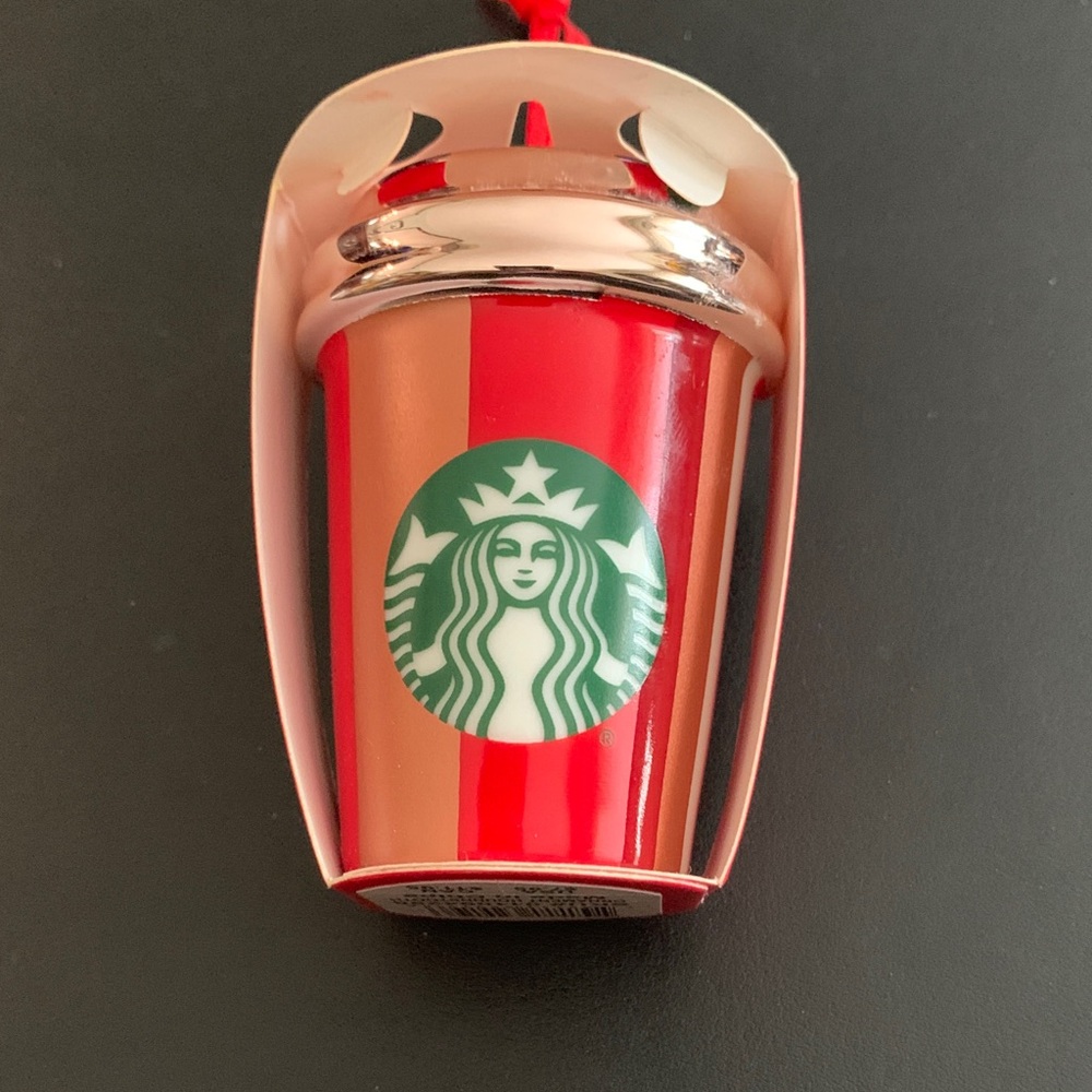 Starbucks 2018 Festive Red and Gold Cup Ornament